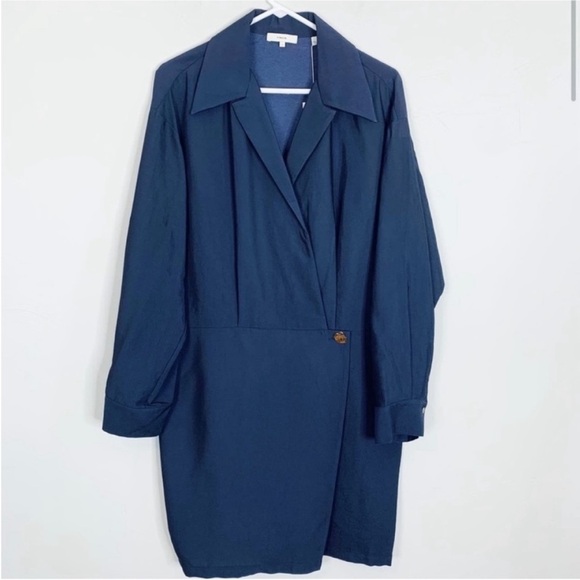 Vince long sleeve wrap dress in navy NWT - Picture 4 of 13
